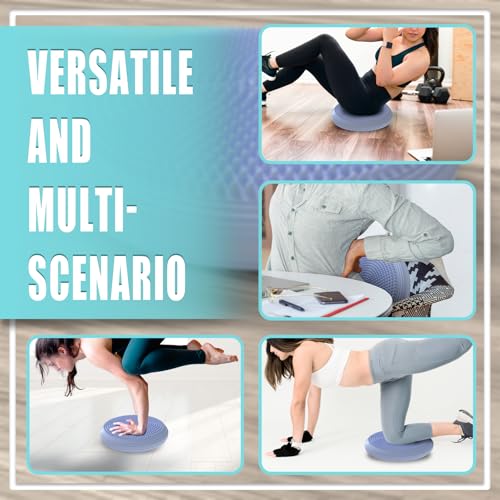 GLOSKIN Balance Kissen Mit Pumpe, Durchmesser Von 34 cm, Balancekissen, Orthopädischer Gleichgewichtskissen, Bürokissen, Yoga -Sportkissen, Luftkissen für Massage