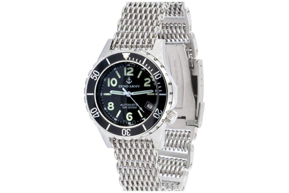 Zeno-Watch - Wrist Watch - Men - Army Diver Automatic Mesh - 485N-a1MM