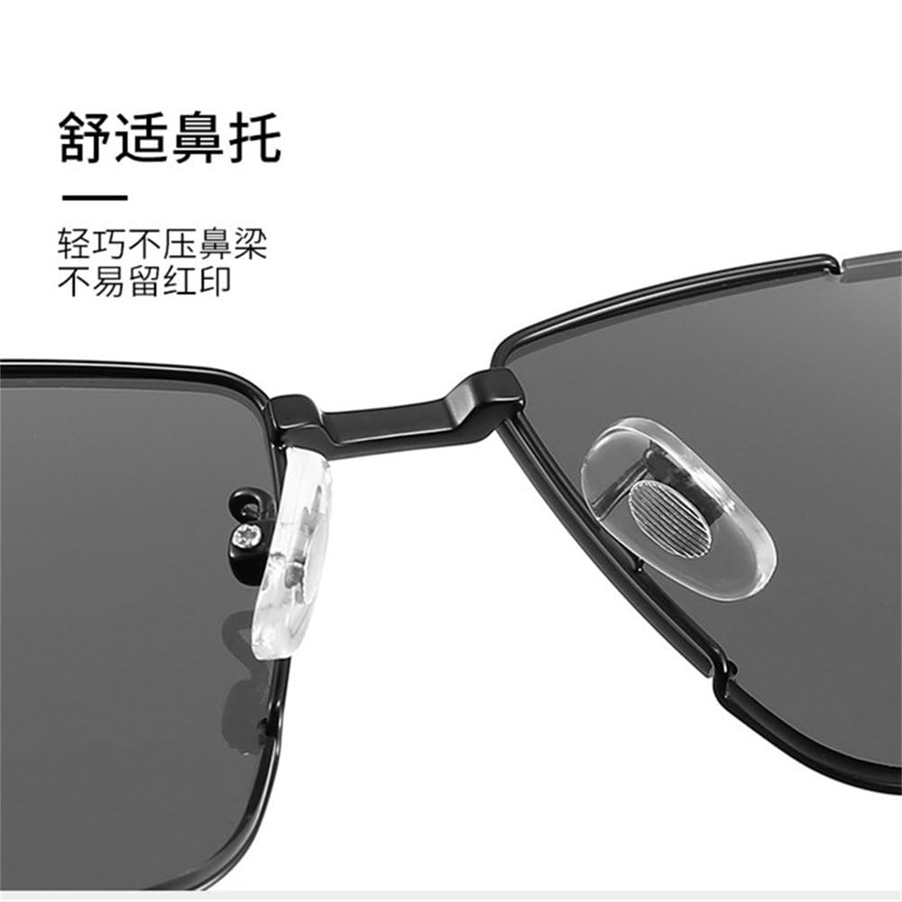 Gafas de sol polarizadas de metal para hombre, para exteriores, viajes, pesca, conducción, marco cuadrado, anti-UV