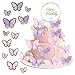 Cdemiy Schmetterlinge Tortendeko, 120 Stück Butterfly Cupcake Toppers, Schmetterlinge Tortendeko Happy Birthday Kuchendekoration für Geburtstagsfeier Babyparty Hochzeitsfeier (Violett, Rosa)