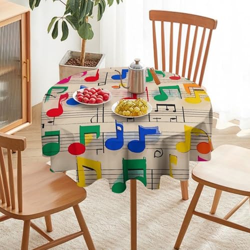 Nappe ronde imprimée musique pour sublimer Halloween