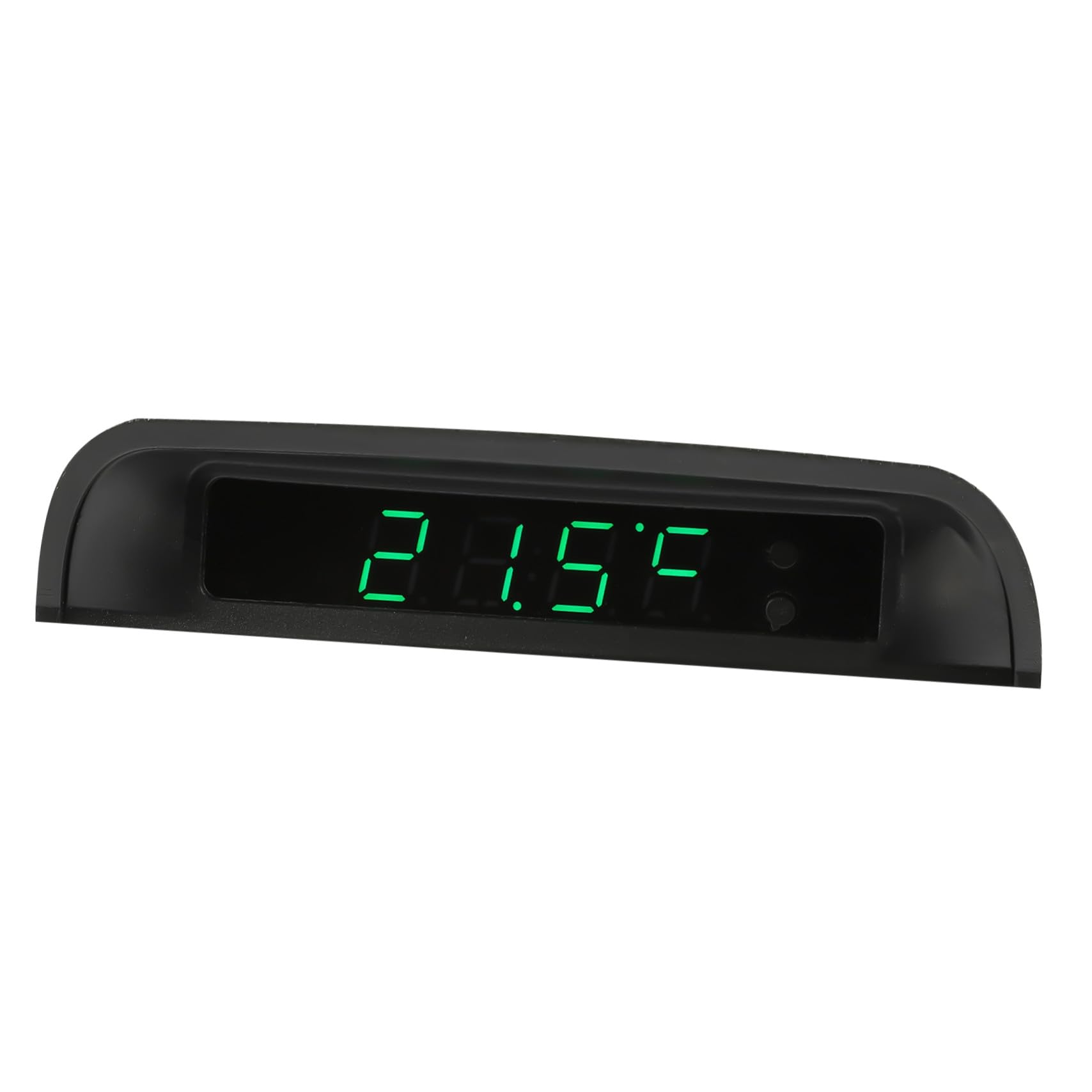 Mikinona Reloj Digital para Coche con Termómetro Solar Alta Precisión Carga Energía Solar Automático de Brillo Decoración Vehicular