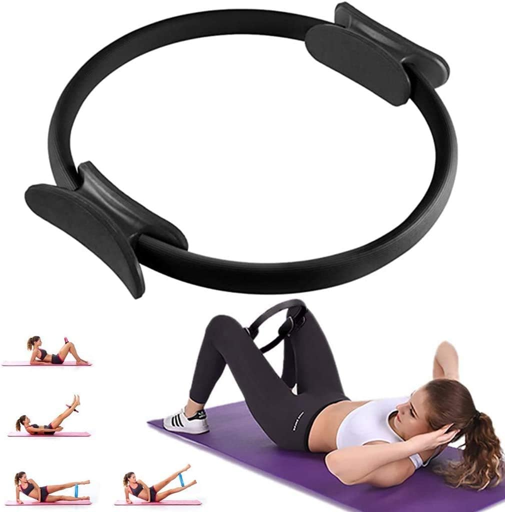K&H Pet Products KH Fitness Circle Yoga Pilates Ring, Pilate Exercise Rings for Toning Abs,Thighs and Legs (Black)