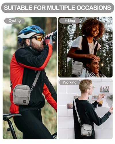 Image of BJLFS Small Crossbody Bag Side Shoulder Bag for Men Women, Travel Passport Wallet Bag, Small Neck Pouch Side Shoulder Bag