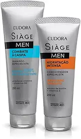 Eudora Kit Siàge Men: Shampoo Combate à Caspa 250ml + Condicionador Hidratação Intensa 200ml