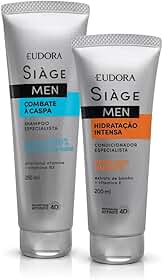 Eudora Kit Siàge Men: Shampoo Combate à Caspa 250ml + Condicionador Hidratação Intensa 200ml