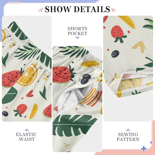 Pajama Bottoms, Pajamas Long Pant Cute Tropical Fruits Lounge Wear Casual Sleep Pants Soft Pjs Sleepwear4