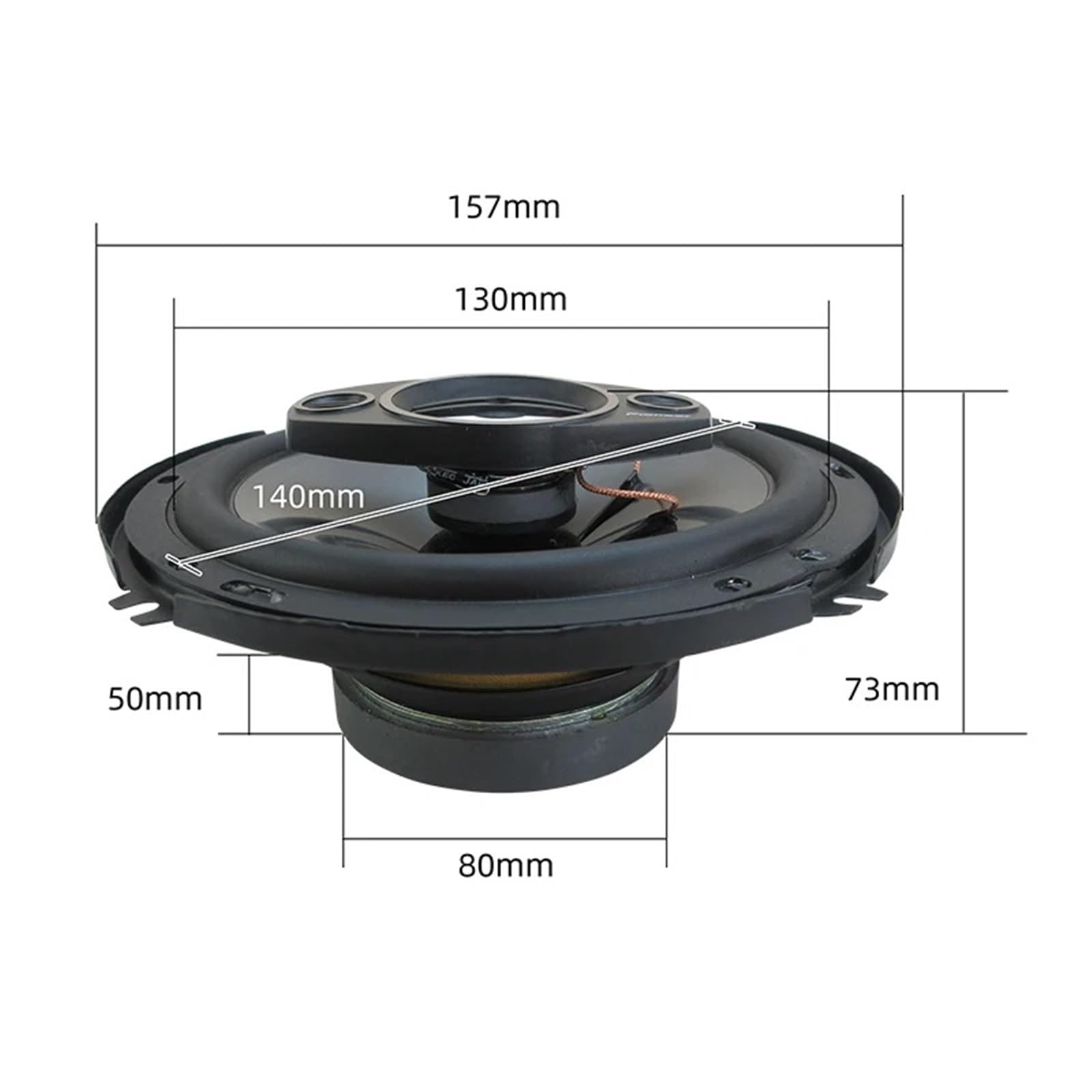 Głośnik Głośnik Wysokotonowy 1 para 6-calowych 4-drożnych głośników współosiowych HiFi 650 W, głośniki stereo do muzyki samochodowej o pełnym zakresie częstotliwości