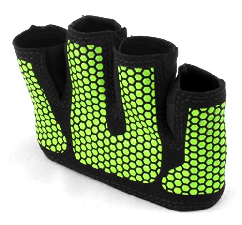 Fit Four The Gripper Glove Callus Guard Fitness Gloves for WODs, Weightlifting & Cross Training Athletes - Enhanced Silicone Grip Palm (Green, Medium)
