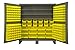 Durham Extra Heavy Duty Welded 12 Gauge Steel Cabinet with 192 Bins, HDC72-192-3S95, 1300 lbs Shelf Capacity, 24" Length x 72" Width x 78" Height, 3 Shelves