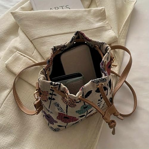 Bolso de cubo mini floral para mujer miniatura 5