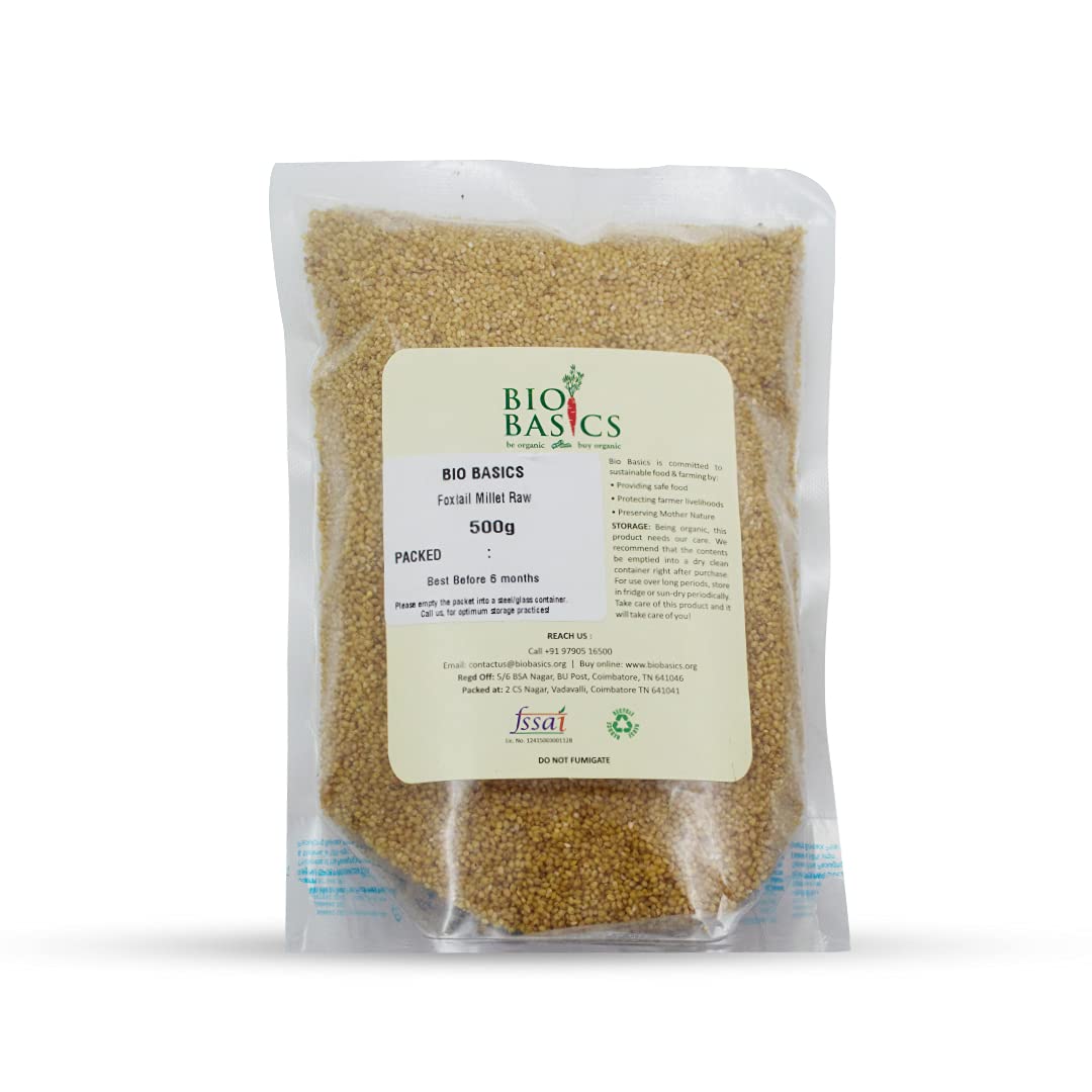 Bio Basics Foxtail Millet 500 g | Unpolished and Raw
