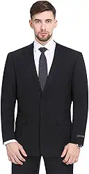 Ternos masculinos com ajuste clássico separado - calça de frente lisa e jaquetas formais