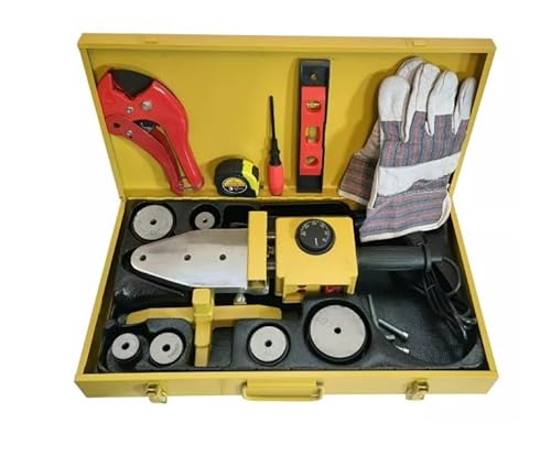 Kit Termofusor Soldador de Tubos de Plástico Duplo PPR 20 a 63mm 2.000W 300 Graus Profissional