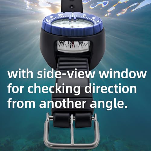 Brújula de buceo impermeable para muñeca Scuba Compass 5ATM con estuche miniatura 6
