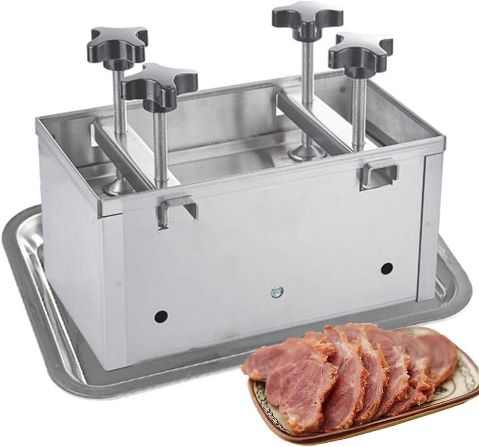 Presse à viande rectangulaire à double vis pour fabriquer son jambon maison
