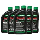 5-Pack of SAE 10W40 4-Cycle Engine Oil Compatible with Kawasaki Motors