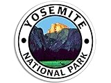 Round YOSEMITE National Park Sticker (hike travel rv)