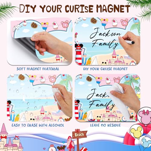 Imanes decorativos de crucero mouse 7 piezas miniatura 7