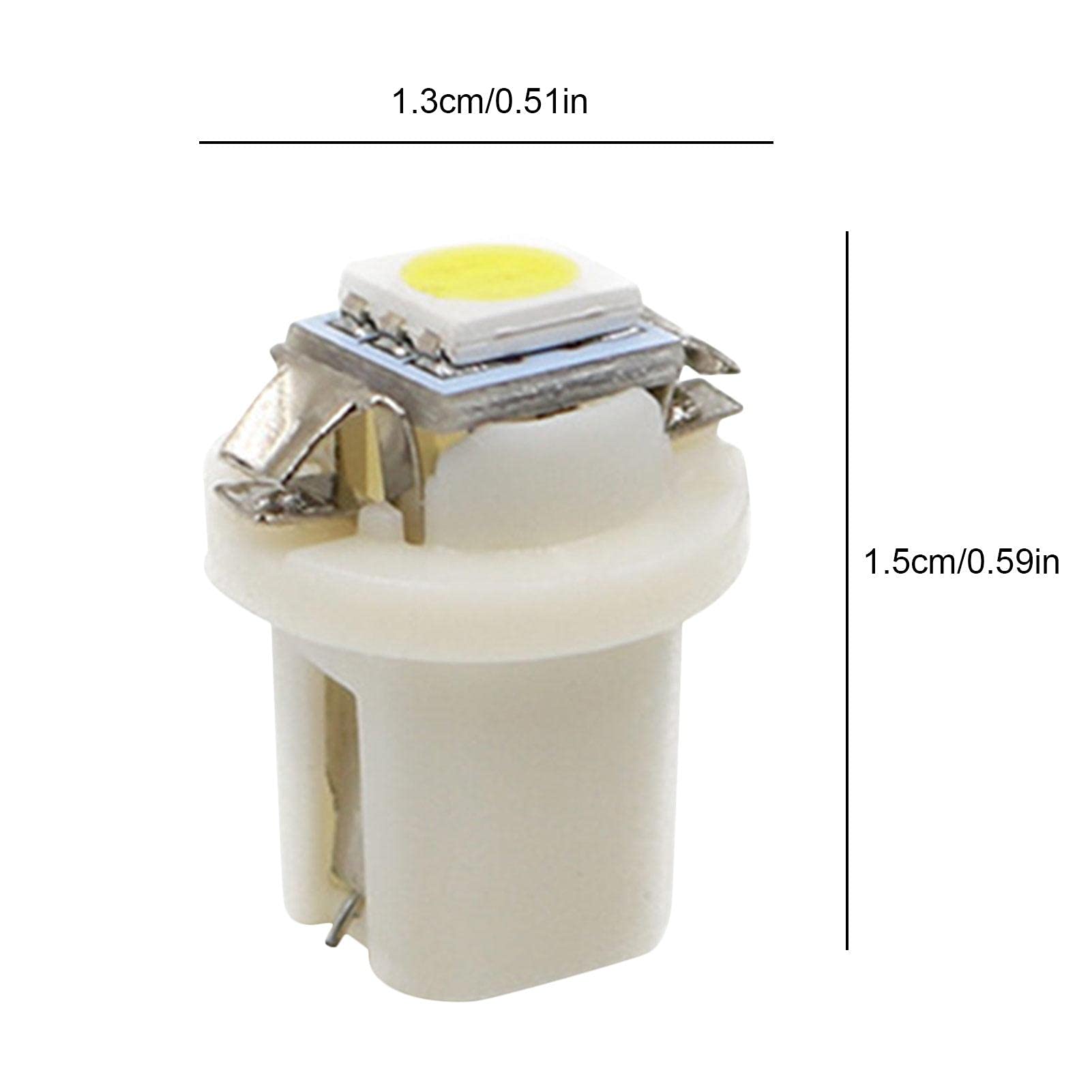 10 Lampadine Led T5 W1,2W 12V 1 SMD 5050 BIANCO 6000K Luci - Foto 2