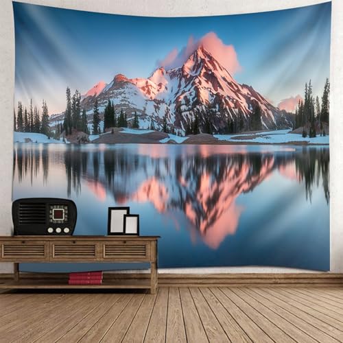 Tapisserie murale pour chambre d'enfant avec grand paysage montagnard
