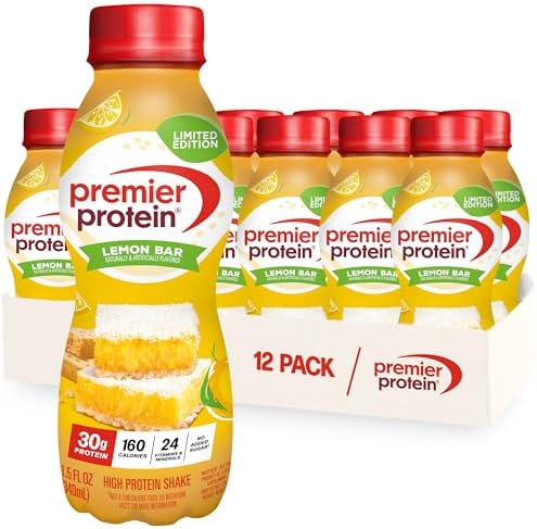 Premier Protein LIMITED EDITION 30g Shake, Lemon Bar, 12 Pack