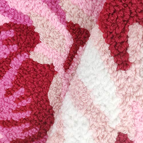 Ustide Pink Rose Rug, Rustic Flower Carpet, Handmade Romantic Non- Slip Area Rugs, Doormat For Bathroom Living Room/Bedroom, Small Bath Rug (1.97Ftx2.3Ft) #TOP1