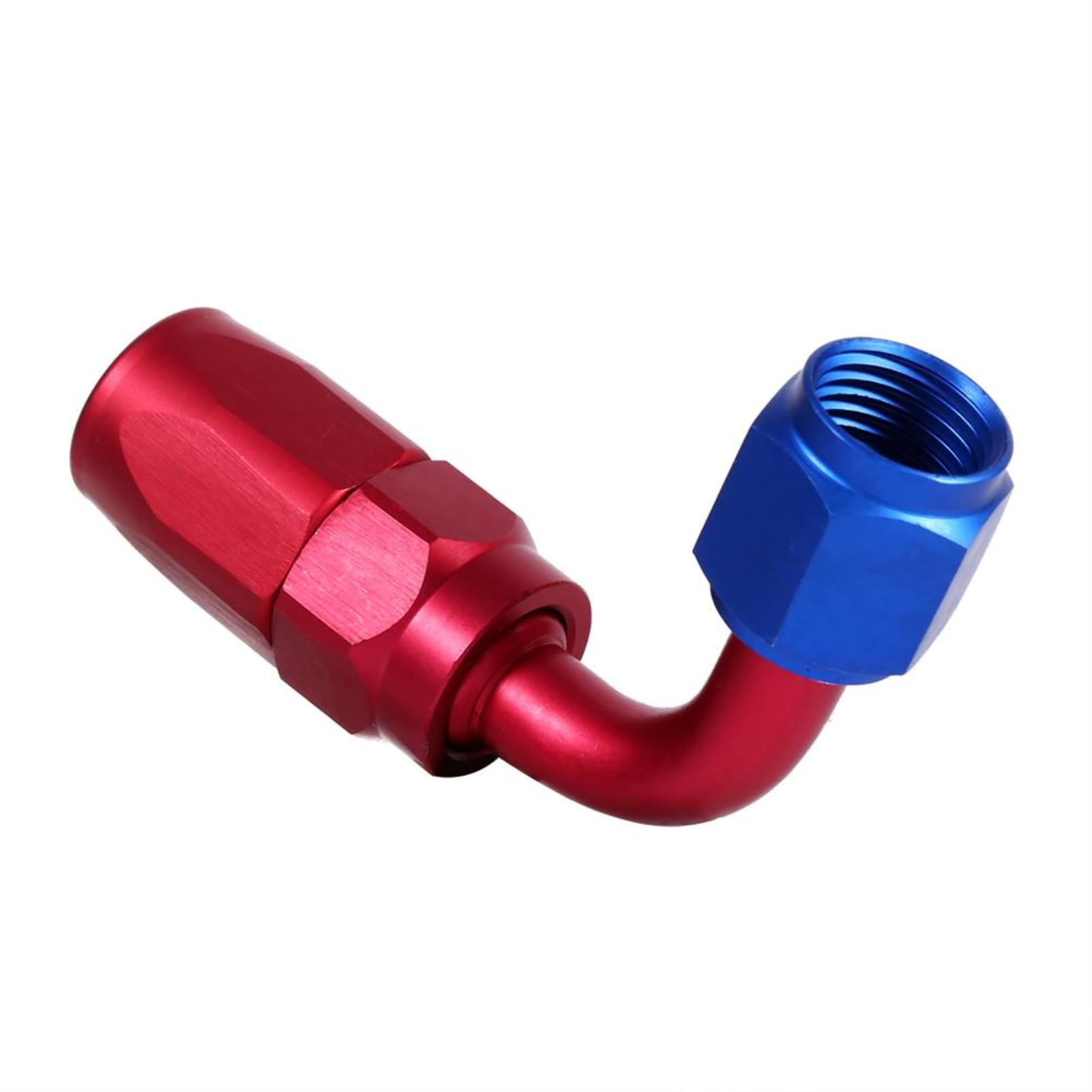 Raccord Mâle 90 Degrés Carburant BOROCO Raccords AN6 90° Aluminium - Adaptateur Carburant/huile Pivotant Bleu/rouge Raccord Pivotant 90