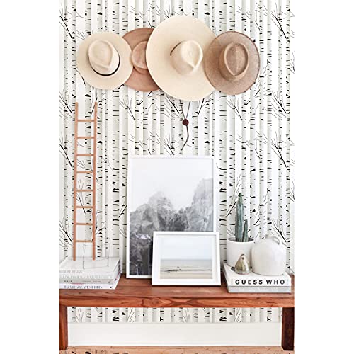 Papier Peint Magic-Stick Arbre de Bouleau Stickers Meuble Lavable