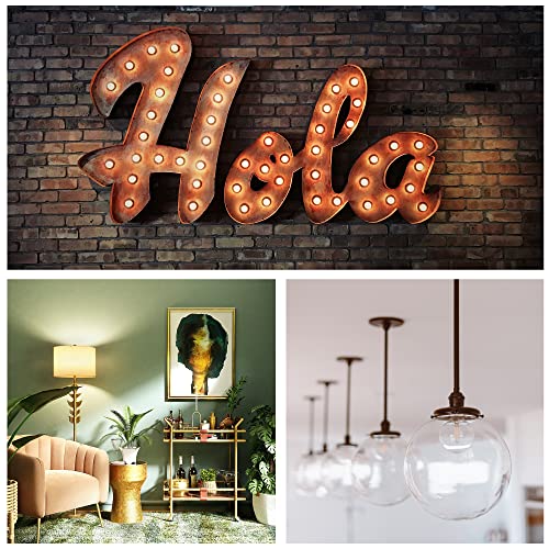 Fannis G50 G16.5 Replacement Led Bulbs, 2W Equals 20W Edison Bulb, E26 Base 2200K Warm Light Amber Glass Light Bulb For Vanity Light Table Lamp Floor Lamp Pendant Light Wall Sconce Household Light #TOP5