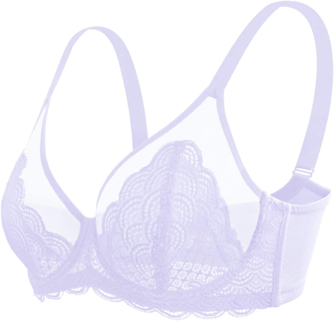 HSIA Minimizer Bras for Women Large Bust Full Coverage Lace Plus Size Bra - Mermaid Scales - Image 5