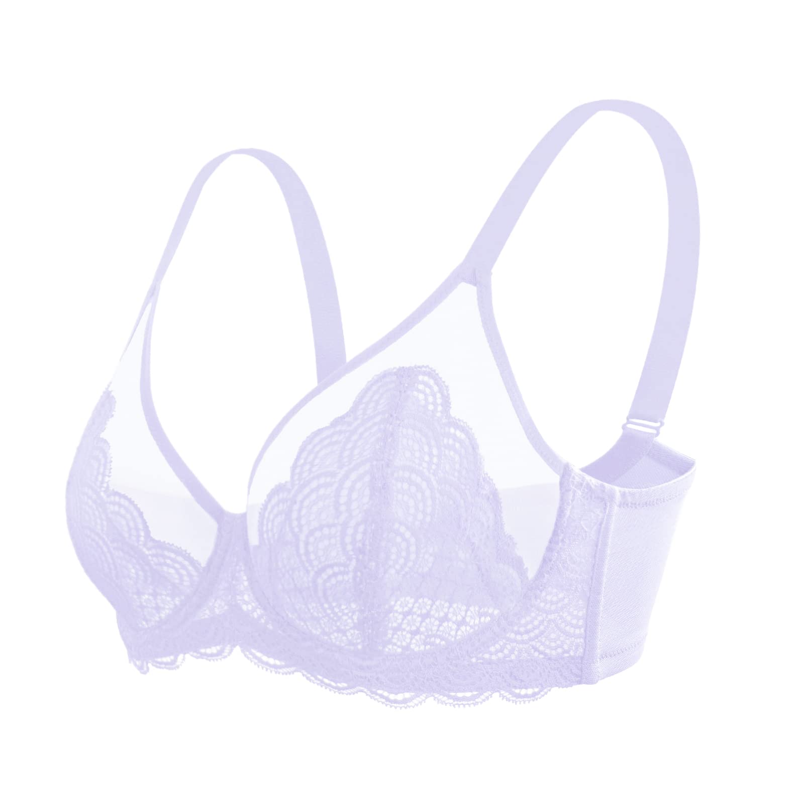 HSIA Minimizer Bra for Women - Plus Size Mermaid Scales Lace Bra Full Coverage for Heavy Breast