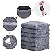 Willbond 6 Pcs Wrist Sweatbands Sports Tennis Wristbands for Competitions Absorbent Sweatbands for Basketball Tennis Football Running Working(Grey)