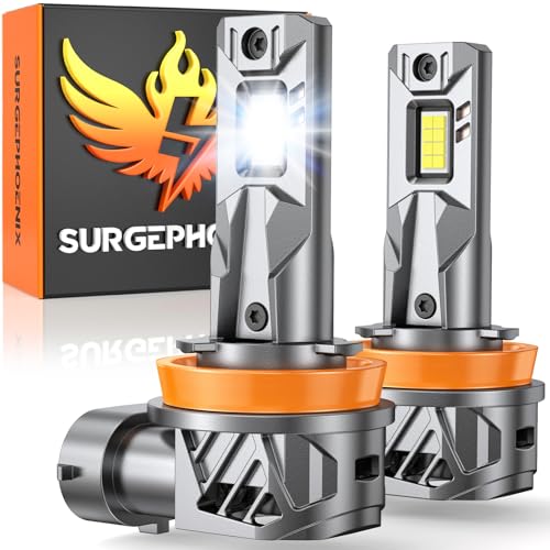 Image of H11 /H9 /H8 Fog Light Bulb, 60000LM Super Brighter, 1:1 Mini Size,6500K Cool White H11 Off Road Light or Fog Light Bulbs Pack of 2