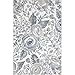 nuLOOM Tiffani Floral Machine Washable Stain-Resistant Area Rug, 5x8, Ivory