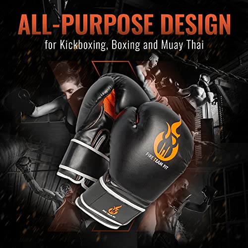 Fire Team Fit Boxing Gloves For Men And Women, For Kickboxing, Mma Training, & Muay Thai, Punching Bag & Sparring Gloves #TOP6