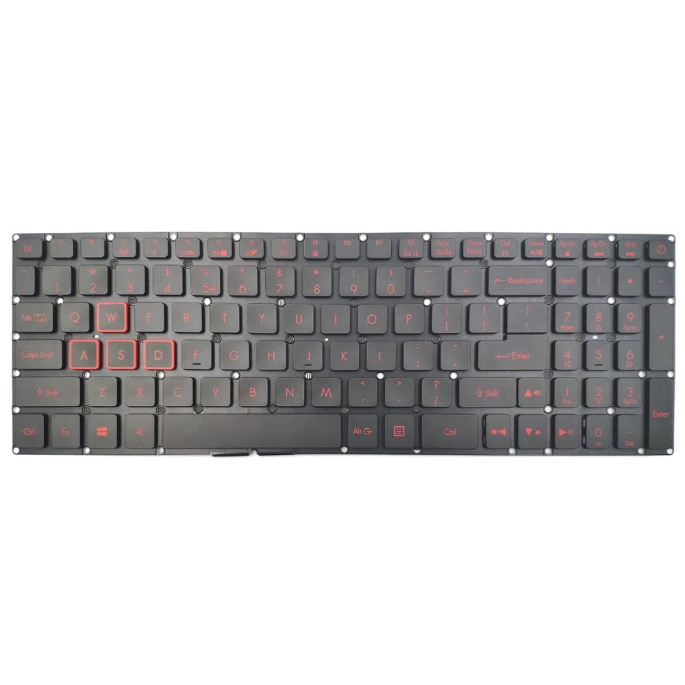 Tastiera Retroilluminata Rossa Per Acer Nitro 5 AN515-51/52/53 - Layout US - Nuova