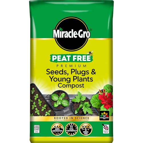 Miracle-Gro PEAT FREE Premium Seeds Plugs & Young Plants Compost 20 litre