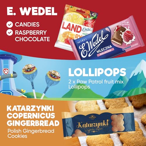 Authentic Polish Candy Snack Box - 15 Traditional Treats from Poland - Indulge in the Flavors of Poland with Chocolate, Wafers, Sesame snacks, Cookies & More! Perfect Poland Gifts