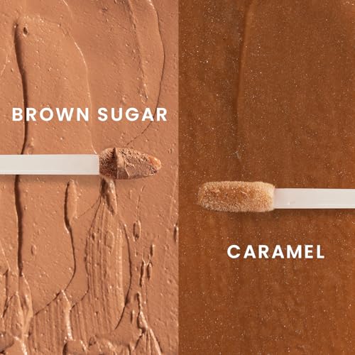 Image of Double Dip | Brown Sugar & Caramel | Warm Neutral Brown Matte Lipstick (2ml) Plus Rich Golden Glaze Buttery Finish Lip Topper (2ml) | Perfect Balance of Color & Shine