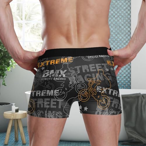 visesunny Men's Boxer Briefs Bicycle Bmx Skateboard Sport Extreme Soft Underwear Comfort Stretch Waistband Underpants S-XXL3