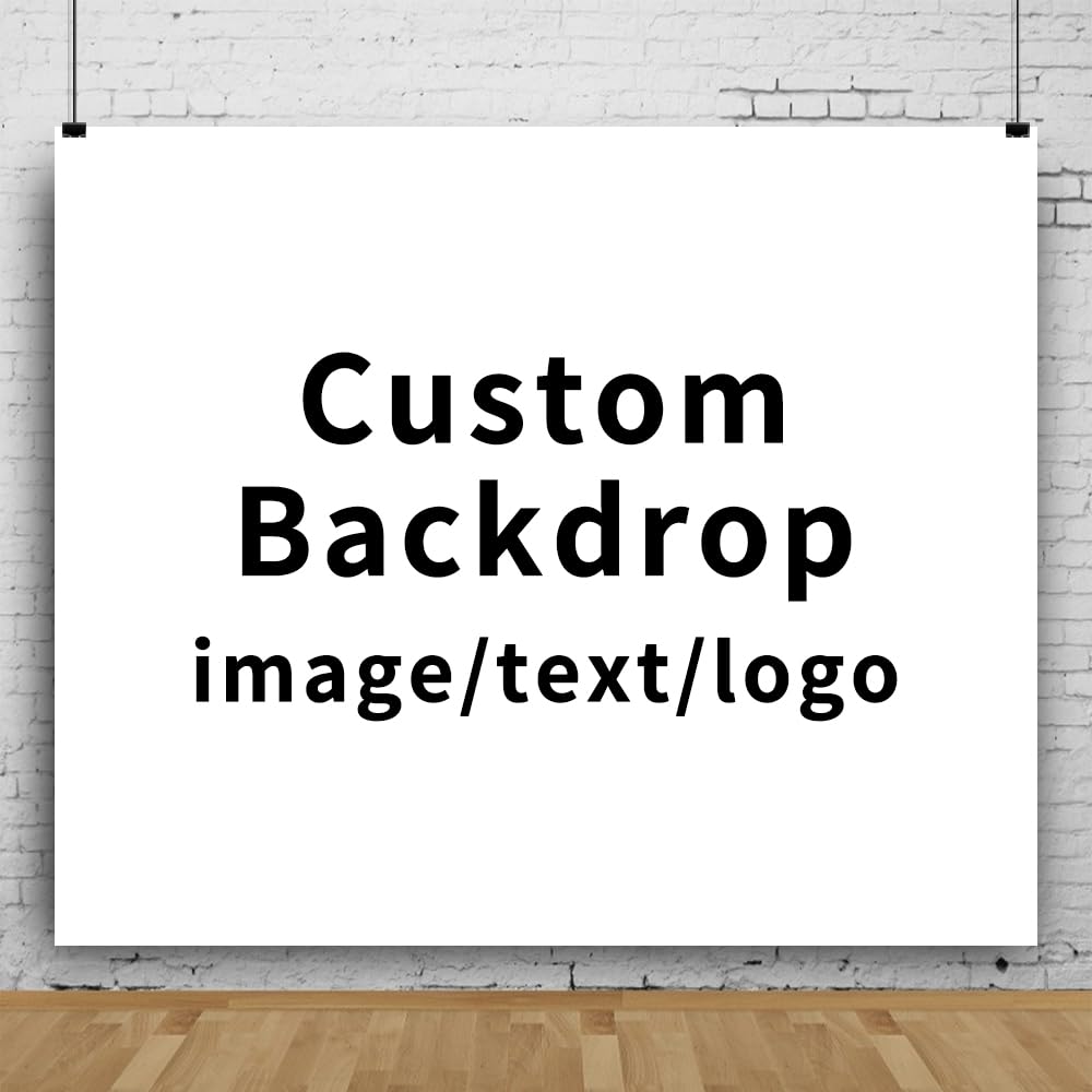 Canessioa Custom Backdrop Personalized Customized Backdrops Customize Your Image Logo Text Extra Large Photography Background Vinyl Banner Party