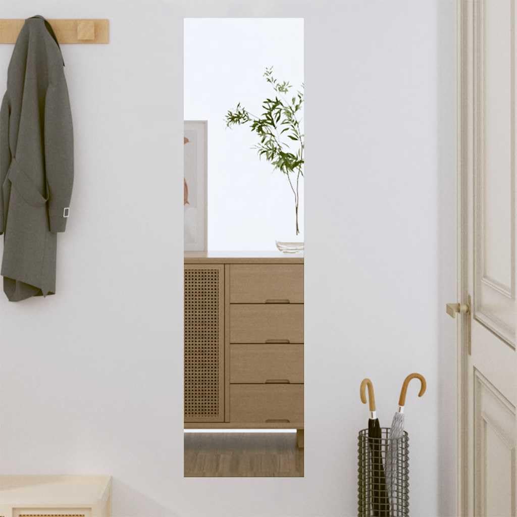 vidaXL Wall Mirror Bathroom Hallway Bedroom Home Decoration Hanging Wall-mounted Vanity Make up Cosmetic Mirror 30x100 cm Glass Rectangle