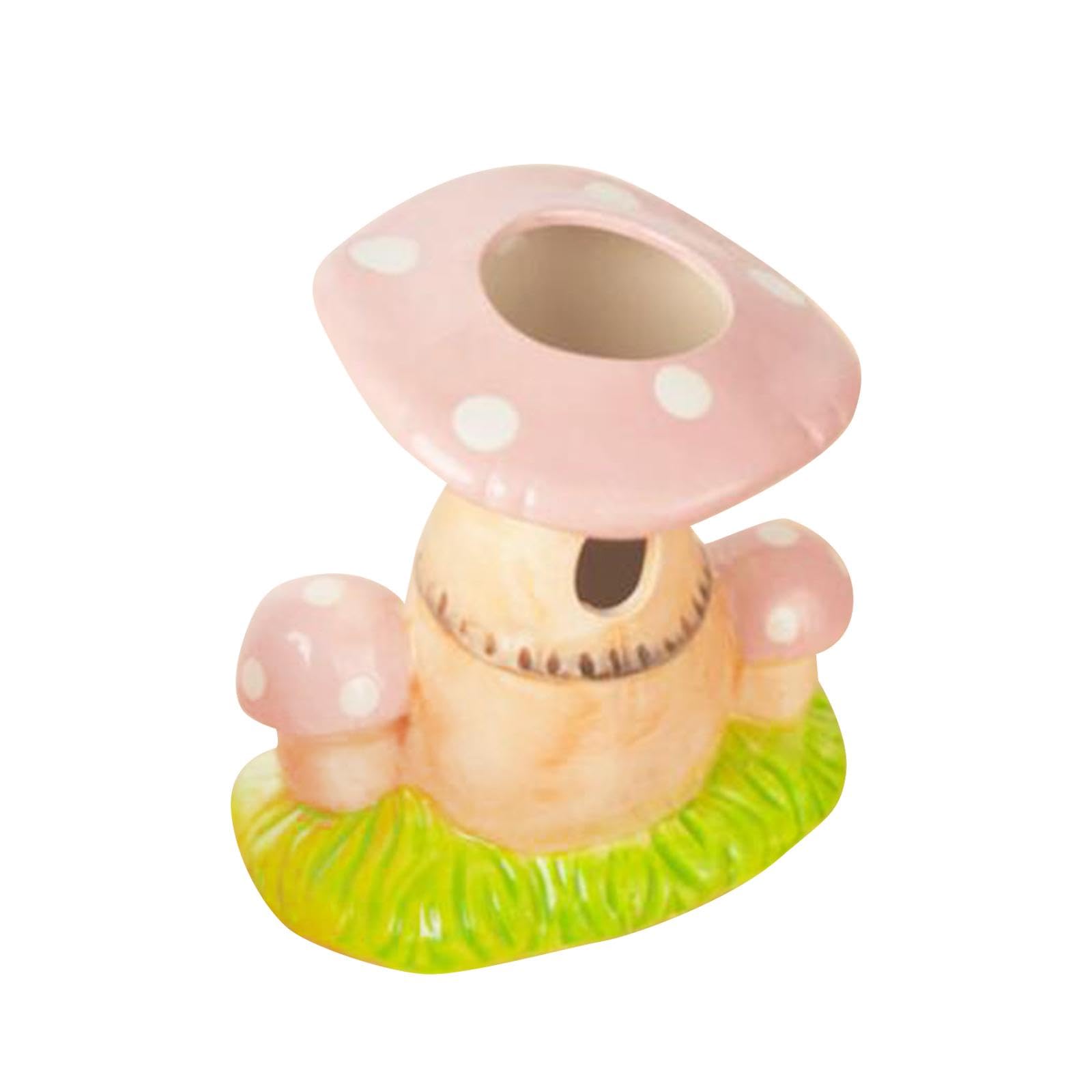 Ronyme Mushroom Design Hamster Water Bottle Holder Rack for Drinking Station, Pink