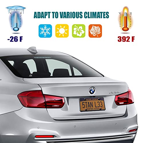 Aootf Silicone License Plate Frame With Cover - Unbreakable Clear Smoked License Plate Cover, Flat Tag Holder Cover Combo For Front Or Rear License Plates ,With Plate Screws, Caps #TOP3