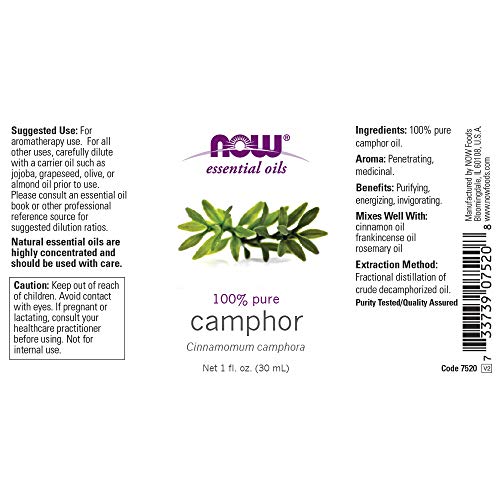 Aceite de Alcanfor NOW, 1 onza, pack de 2 miniatura 2