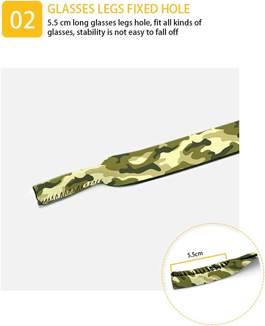 ENLACHIC 3 Pieces Floating Sunglasses Straps Soft Durable Eyewear Retainers Eyeglass Holder Sport Lanyard Glasses Strap,Geometry Dog Claw