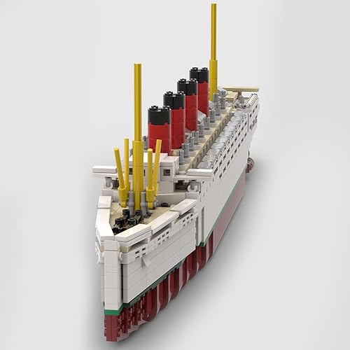Miniatura 4 de Technic RMS Mauretania - Juego de construcción grande a escala 1400, compatible con Lego 10294 (1871 piezas)