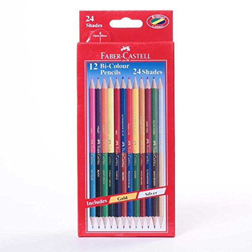 Faber-Castell Bi Colour Pencils - Pack Of 12 (24 Multicolor)