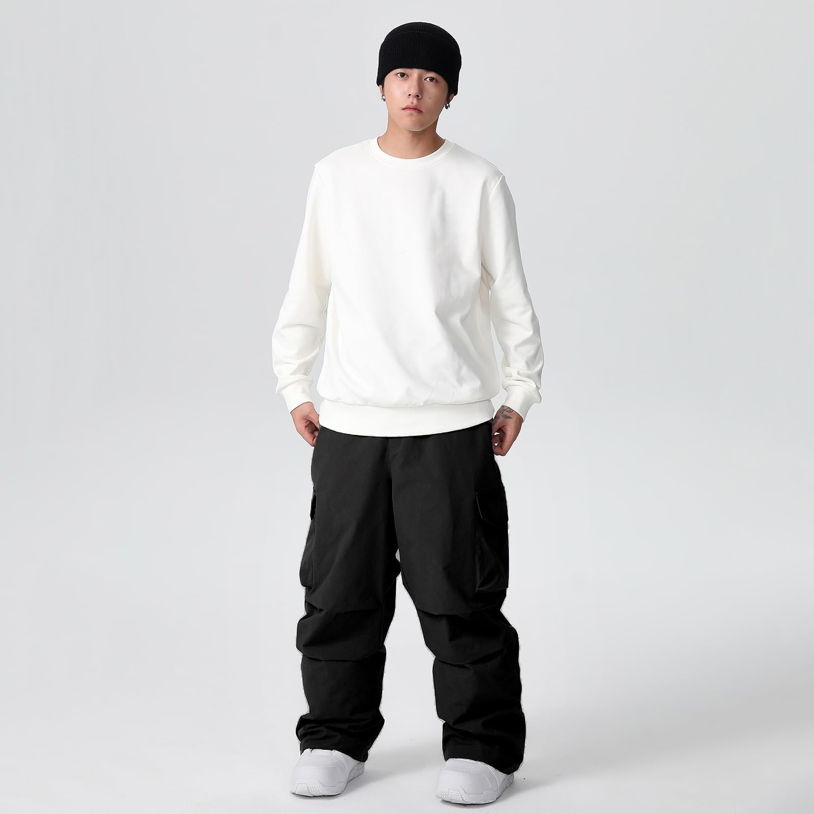 ALSOGO Herren Damen Skihosen Baggy Snowboardhose Isoliert Oversize Schneehose Skihose für Outdoor- Wasserdicht Winddicht Atmungsaktiv